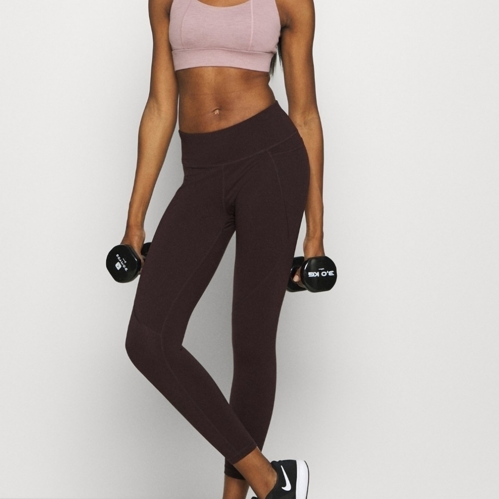 Sweaty Betty Maroon Power Full-Length Active Leggings